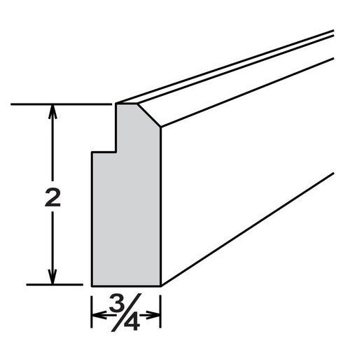 SMM8 - Assembled Sterling Gray Shaker - Shaker Mirror Molding