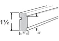 SQCR8 - Assembled Dove White Shaker - Shaker SQ Chair Rail Molding