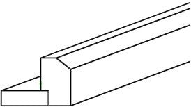 TLR8-2 - Assembled Aria Blue Shaker - Shaker Light Rail Molding