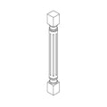TP3-2 - Assembled Sterling Gray Shaker - Shaker Turn Post