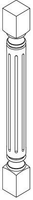 TP3-2 - Assembled Sterling Shaker - Shaker Turn Post