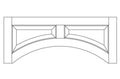 VAL3612 - Assembled Sterling Shaker - Raised Panel Door Valance