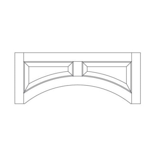 VAL4212 - Assembled Aria Blue Shaker - Raised Panel Door Valance