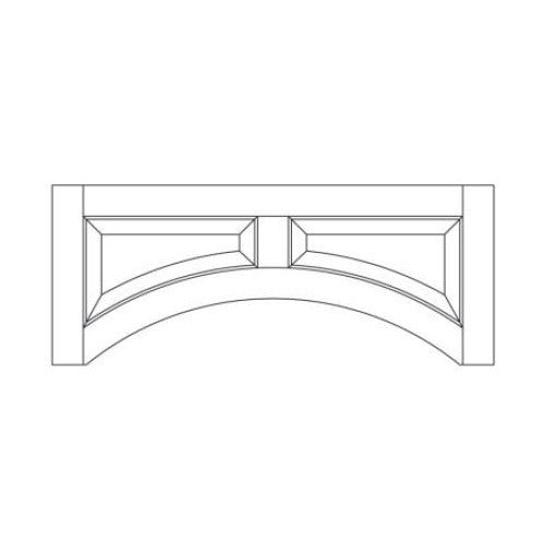 VAL6012 - Assembled Soda Shaker - Raised Panel Door Valance