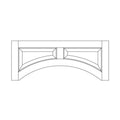VAL6012 - Assembled Aria Blue Shaker - Raised Panel Door Valance