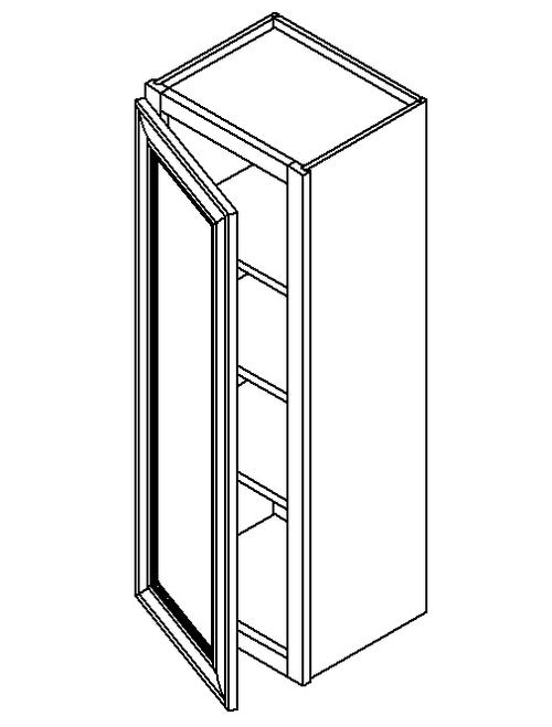 W0942 - Assembled Aria Blue Shaker - Wall Cabinet with 1 Door
