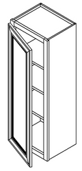 W0942 - Assembled Aria Blue Shaker - Wall Cabinet with 1 Door