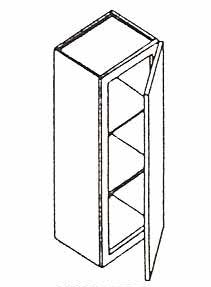 W1836 - Assembled Sterling Shaker - Wall Cabinet with 1 Door