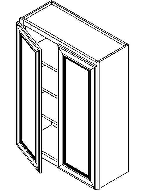 W3342 - Assembled Aria Blue Shaker - Wall Cabinet with 1 Door