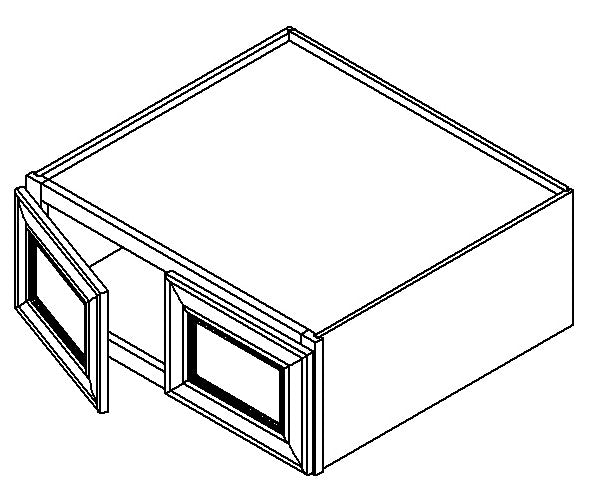 W361224 - Assembled Soda Shaker - Wall Cabinet with 2 Doors