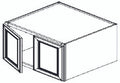 W361524 - Assembled Aria Blue Shaker - Wall Cabinet with 2 Doors