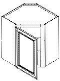 WDC2436 - Assembled Weston Shaker - Wall Diagonal Corner Cabinet
