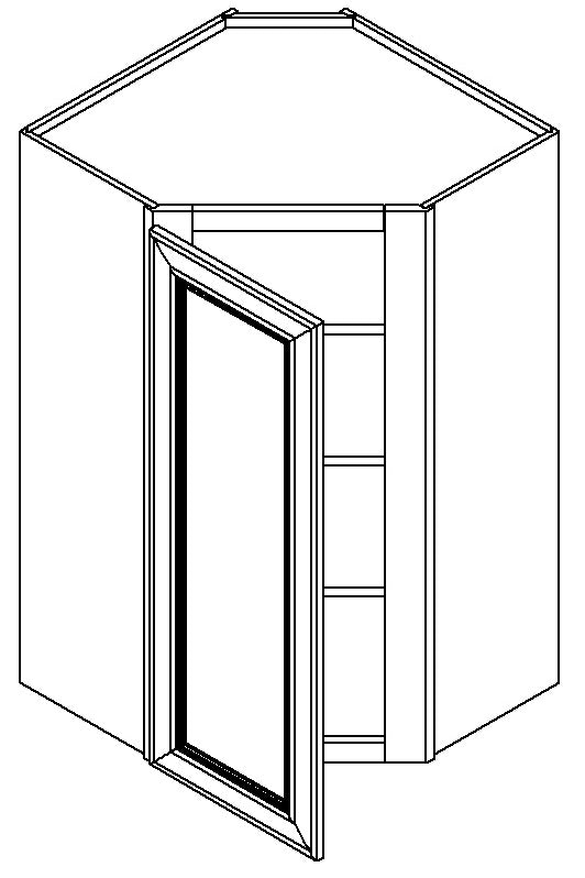 WDC274215 - Assembled Dove White Shaker - Wall Diagonal Corner Cabinet
