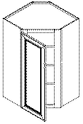 WDC274215 - RTA Avalon Raised Panel - Wall Diagonal Corner Cabinet