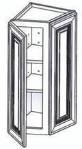 WEC1236 - Assembled Aria Blue Shaker - Wall End Cabinet