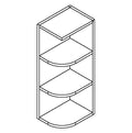 WES0936 - RTA Avalon Raised Panel - Wall Open End Shelf Cabinet
