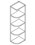 WES0942 - Assembled Weston Shaker - Wall Open End Shelf Cabinet