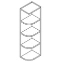 WES0942 - Assembled Dove White Shaker - Wall Open End Shelf Cabinet