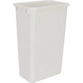 White plastic open kitchen trash can for a Jarlin waste basket pull-out cabinet
