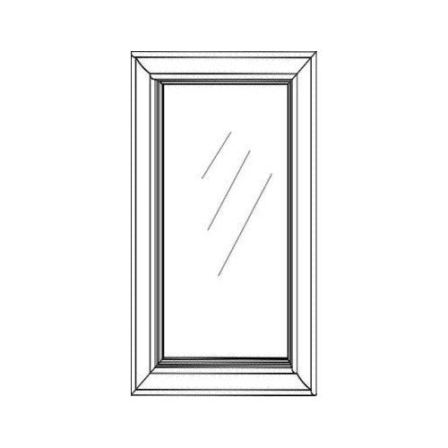 WM1830 - Assembled Sterling Gray Shaker - Textured Glass Door