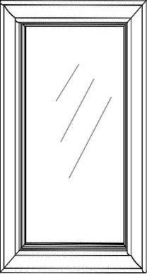 WM1830 - Assembled Sterling Shaker - Textured Glass Door