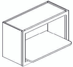 WMC3018 - Assembled Sterling Shaker - Microwave Open Shelf