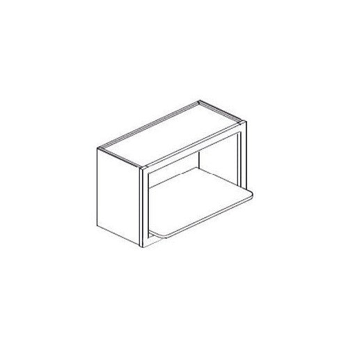 WMC3018 - Assembled Unfinished Shaker - Microwave Open Shelf