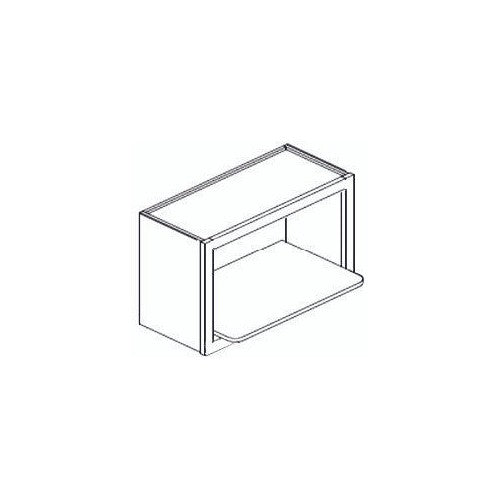 WMC3018 - Assembled Aria Blue Shaker - Microwave Open Shelf
