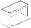 WMC3018 - Assembled Aria Blue Shaker - Microwave Open Shelf