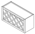 WR3615 - Assembled Aria Blue Shaker - Wall Wine Rack Cabinet