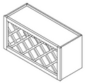 WR3615 - Assembled Aria Blue Shaker - Wall Wine Rack Cabinet