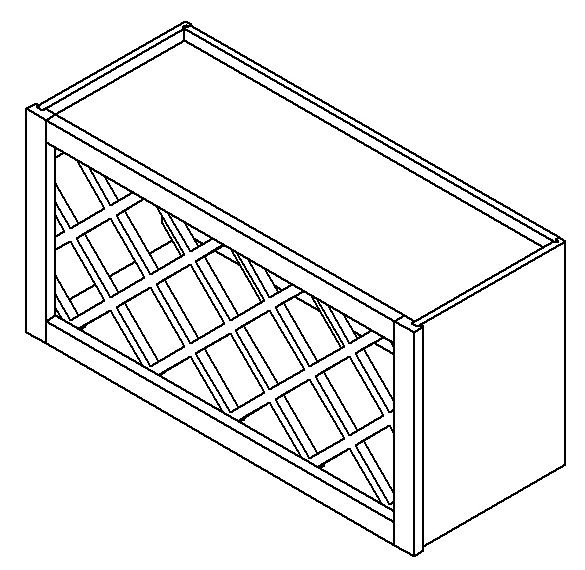 WR3615 - Assembled Unfinished Shaker - Wall Wine Rack Cabinet