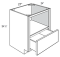 BMC27 - RTA Avalon Raised Panel - Microwave Base Cabinet - Microwave Opening and Single Drawer - 27"W x 34.5"H x 24"D