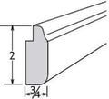 MM8 - Assembled Ebony Shaker - MIRROR MOLDING 2" X 3/4" X 96" - 2" X 3/4" X 96"