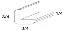 Eurocraft Gloss White - Molding - Outside Corner Molding 3/4"W X 96"H