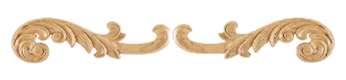 ONLAY-B - Assembled Smoky Gray Double Shaker - LEAVES ONLAY 10 1/2" X 3 1/4" X 3/8" (PAIR) - 10 1/2" x 3 1/4" X 3/8"