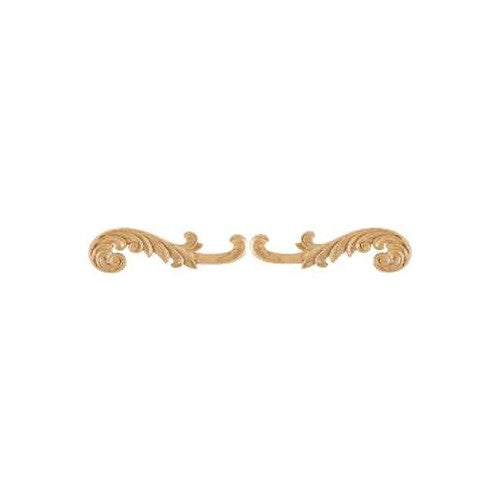 ONLAY-B - Assembled Perla Raised Panel - LEAVES ONLAY 10 1/2" X 3 1/4" X 3/8" (PAIR) - 10 1/2" x 3 1/4" X 3/8"
