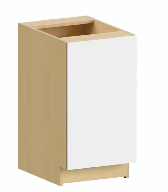Fabuwood Ovela Catalina Bianco Matte 21" W x 34 1/2" H x 24" D Full Height Single Door Base Cabinet