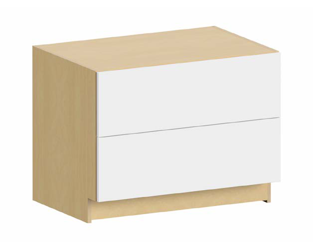 Fabuwood Ovela Tuscany Frappe 48" W x 34 1/2" H x 24" D Base Range Top W/2 Drawers Cabinet