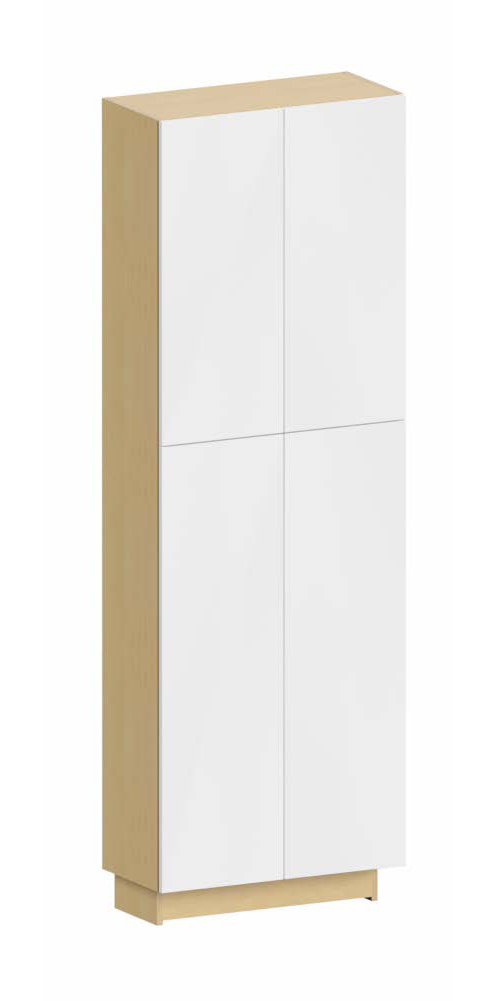 Fabuwood Ovela Catalina Bianco Gloss 30" W X 96" H X 13" D Double Door Pantry Cabinet