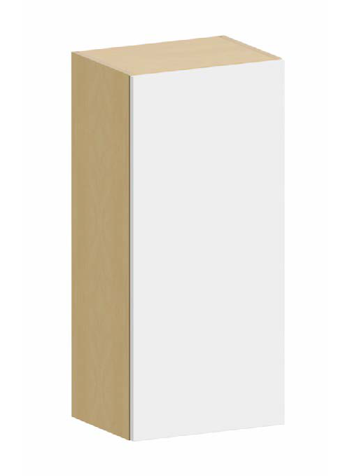 Fabuwood Ovela Catalina Cashmere Gloss 15" W X 39" H X 12" D  Single Door Wall Cabinet