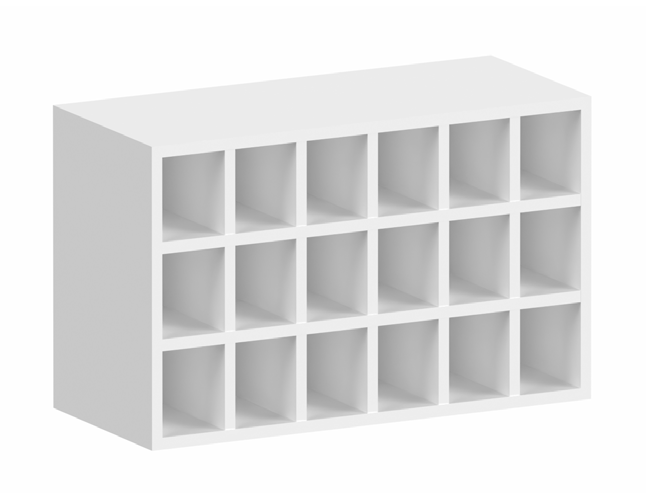 Fabuwood Ovela Catalina Black 36" W X 18" H X 13" D Wine Rack Cabinet
