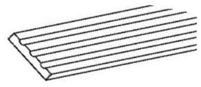 PCVFF3 - Assembled Toffee Shaker - FLUTED FILLER 3" X 96" - 3" X 3/4" X 96"