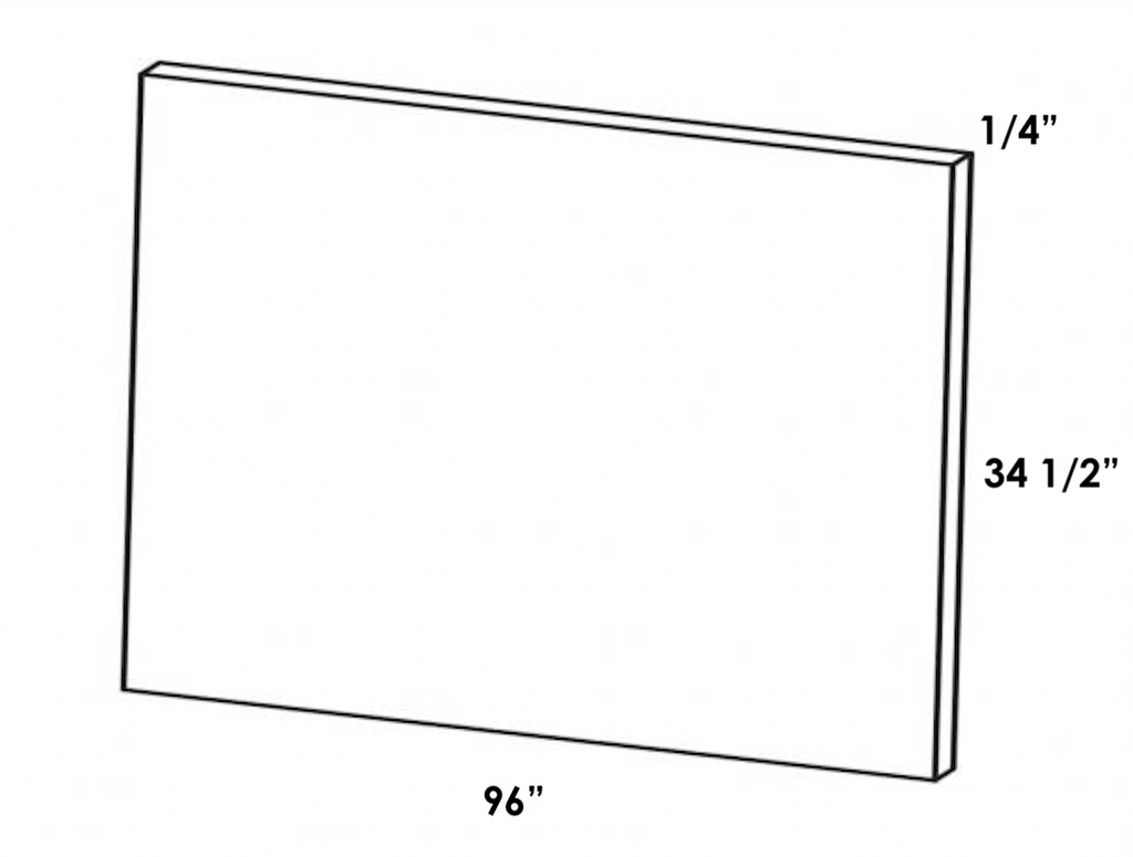BP3696 - Assembled Unfinished Shaker - Back Panel