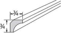 QM8WD - RTA Toffee Shaker - INSIDE CORNER MOLDING 3/4" X 3/4" X 96" - 3/4" X 3/4" X 96"