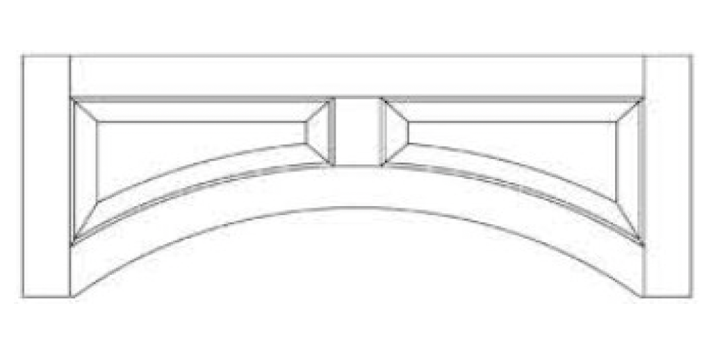 VAL4212 - Assembled Smoky Gray Double Shaker - RAISED PANEL DOOR VALANCE 42" X 12" X 3/4" - 42" x 12" X 3/4"