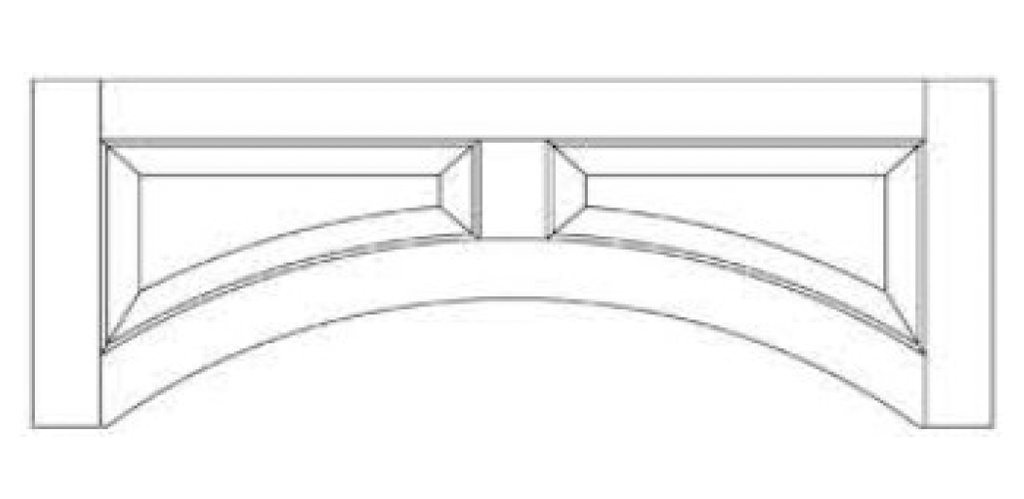 VAL6012 - Assembled Smoky Gray Double Shaker - RAISED PANEL DOOR VALANCE 60" X 12" X 3/4" - 60" x 12" X 3/4"