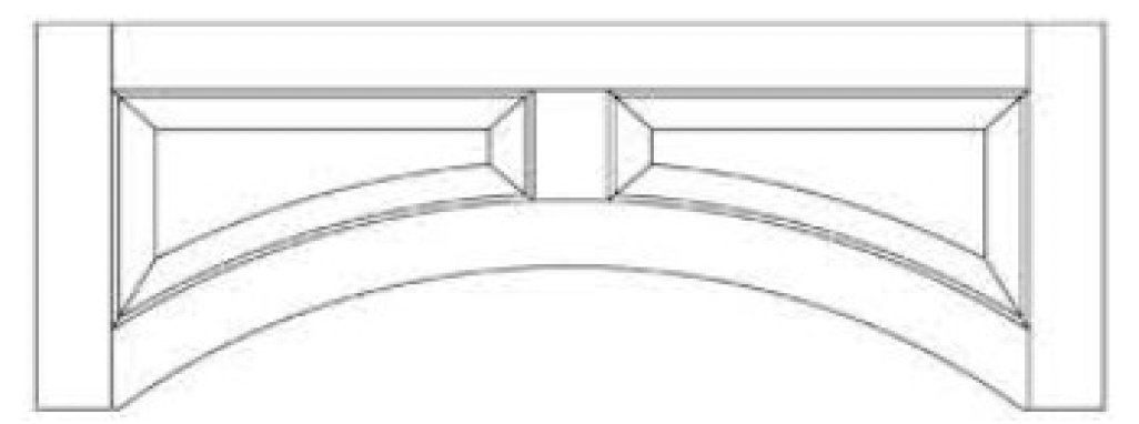 VAL3612 - RTA Newport Raised Panel - RAISED PANEL DOOR VALANCE 36" X 12" X 3/4" - 36" x 12" X 3/4"