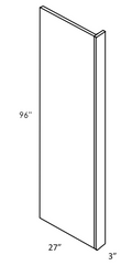 RRP96 - RTA Unfinished Shaker - Panel - REFRIGERATOR PANEL 27" X 96" W/3" RETURN - 3" X 96" X 27"