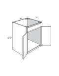 SB30 - RTA Avalon Raised Panel - Sink Base Cabinet - Double Doors/False Drawer Front - 30"W x 34.5"H x 24"D